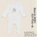 マークス&スペンサー Marks & Spencer Organic Cotton Born in 2021 Slogan Sleepsuit スリープスーツ ボディースーツ ロンパース カバーオール 子供服 キッズ ベビー服 ユニセックス[衣類]