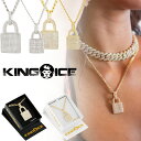 KING ICE キングアイス ネックレス ICED ORIGINAL PADLOCK NECKLACE 14kゴールド ホワイトゴールド 金 人気[アクセサリー]