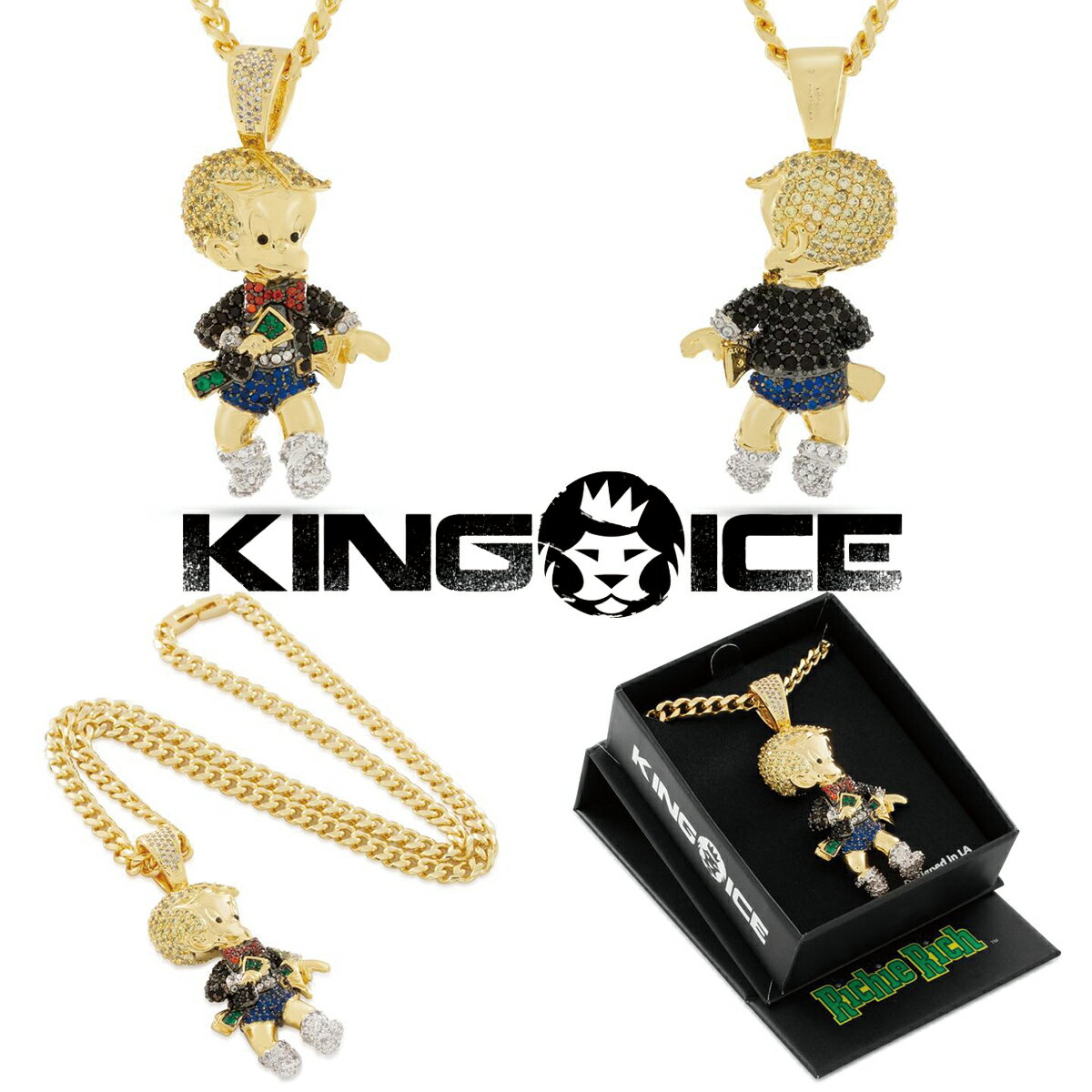 KING ICE LOACX lbNX RICHIE RICH X KING ICE - CASH POCKETS NECKLACE 14kS[h zCgS[h  lC[ANZT[]