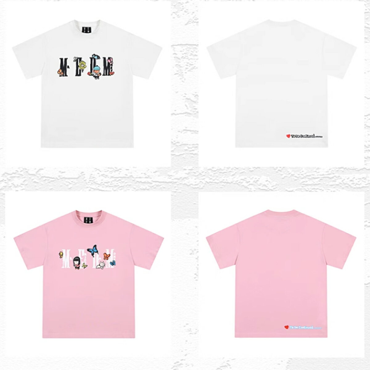 MEDM Tシャツ ミスターエンジョイダマネー アメリカンストリート 半袖 オーバーサイズ ロゴ LOGO ヒップホップ トレンド トップス メンズ レディース ユニセックス[衣類]ユ00582