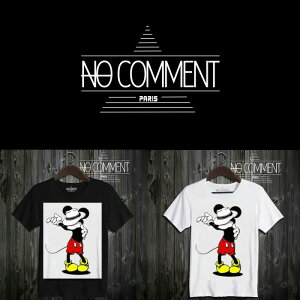 NO COMMENT PARIS Ρȥѥ Ⱦµ T ֥å ۥ磻 饦ɥͥå Vͥå  ǥ 礭  ߥå 㥯 MICKEY Jackson CART03 TEE SHIRTS CARTOON[]