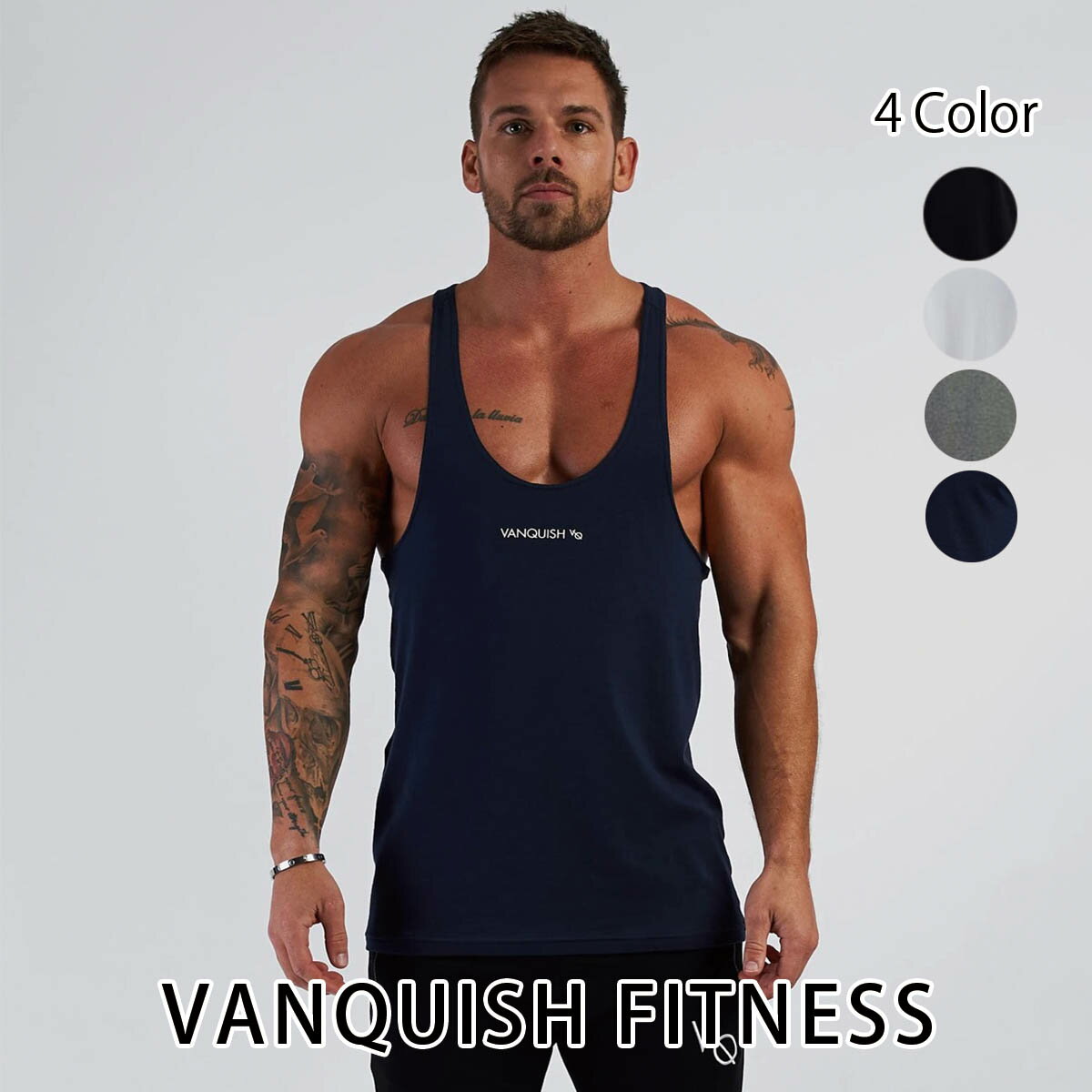 @LbV tBbglX VANQUISH FITNESS CORE MENfS STRINGER VEST m[X[u ^Ngbv Y ؃g W EGA X|[cEFA CMX Ki[ߗ]