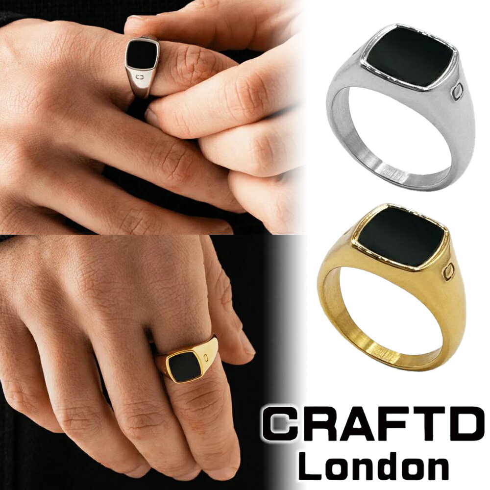 CRAFTD London Ntgh SQUARED STONE RING w O S[h Vo[ Y 18kS[h   lC[ANZT[] 00582