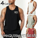 ヴァンキッシュ フィットネス タンクトップ VANQUISH VQFIT DISTRESSED PRINT TANK メンズ 筋トレ ジム ウエア スポーツ 正規品[衣類]