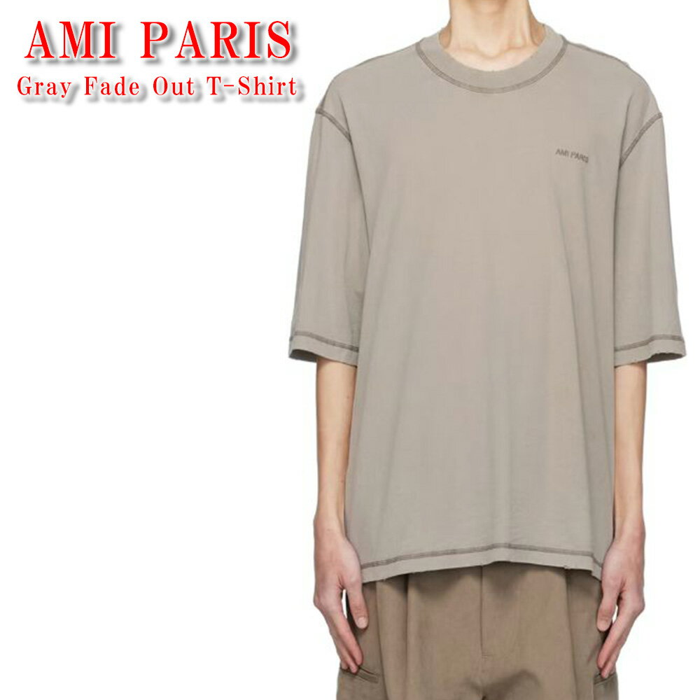 AMI Paris TVc  A~ pX Gray Fade Out T-Shirt S gbvX Y fB[X jZbNX Ki [ߗ] 00582
