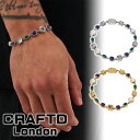 CRAFTD London クラフトロンドン ブレスレット BLUE CRYSTAL GEMSTONE BRACELET SILVER GOLD シルバー ゴー...
