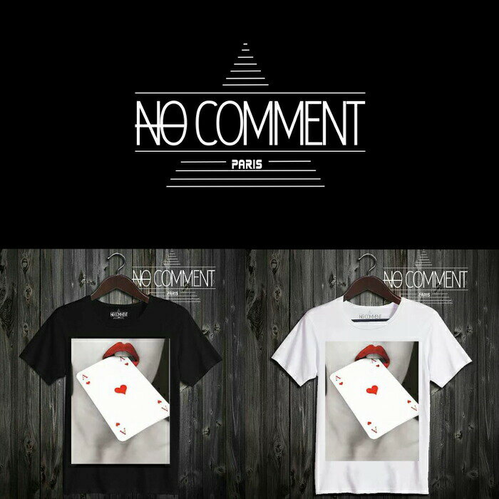 NO COMMENT PARIS m[Rgp  TVc ubN zCg EhlbN VlbN Y fB[X 傫  hEN[ as de coeur TEE SHIRT NEW2[ߗ]