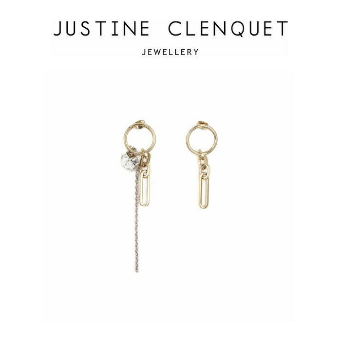 ジュスティーヌクランケ Justine Clenquet Paloma earrings パロマ ピアス 2個セット パラジウム スワロフスキー クリスタル レディース