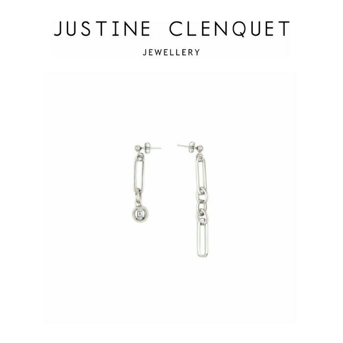 ジュスティーヌクランケ Justine Clenquet Ali earrings アリ ピアス 2個セット パラジウム レディース