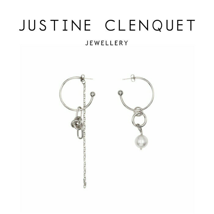 ジュスティーヌクランケ Justine Clenquet Emma earrings エマ ピアス パラジウム 2個セット レディース