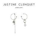 ジュスティーヌクランケ Justine Clenquet Emma earrings エマ ピアス パラジウム 2個セット レディース