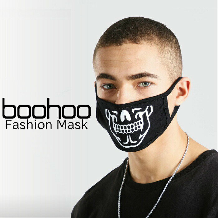 ブーフー boohoo 布マスク MAN Skeleton 