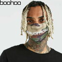 楽天WILLSブーフー boohoo 布マスク 2枚 MAN Official Camo Fashion Mask KHAKI カーキ カモ 迷彩 マスク ファッションマスク 洗える ロゴ 布 大人用 男女兼用 おしゃれ かっこいい アクセサリー メンズ レディース ユニセックス ブランド イギリス asos[衣類]