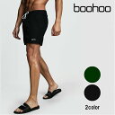 ブーフー 水着 boohoo Original MAN Mid Length Swim Short BLACK ブラック 海パン スイムウェア サーフパンツ ショーツ パンツ メンズ..