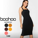 ブーフー boohoo Square Neck Bodycon Midi Dress ボディコン ミディ パーティ ドレス スクエアネック フィット キャバ 結婚式 大きいサイズ ワンピース レディース イギリス asos 衣類