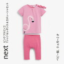 ネクスト ベビー NEXT ピンク フラミンゴ Tシャツ & レギンス & カチューシャセット 3点セット 半袖 上下セット 子供服 ベビー服 女の子 新生児 ...