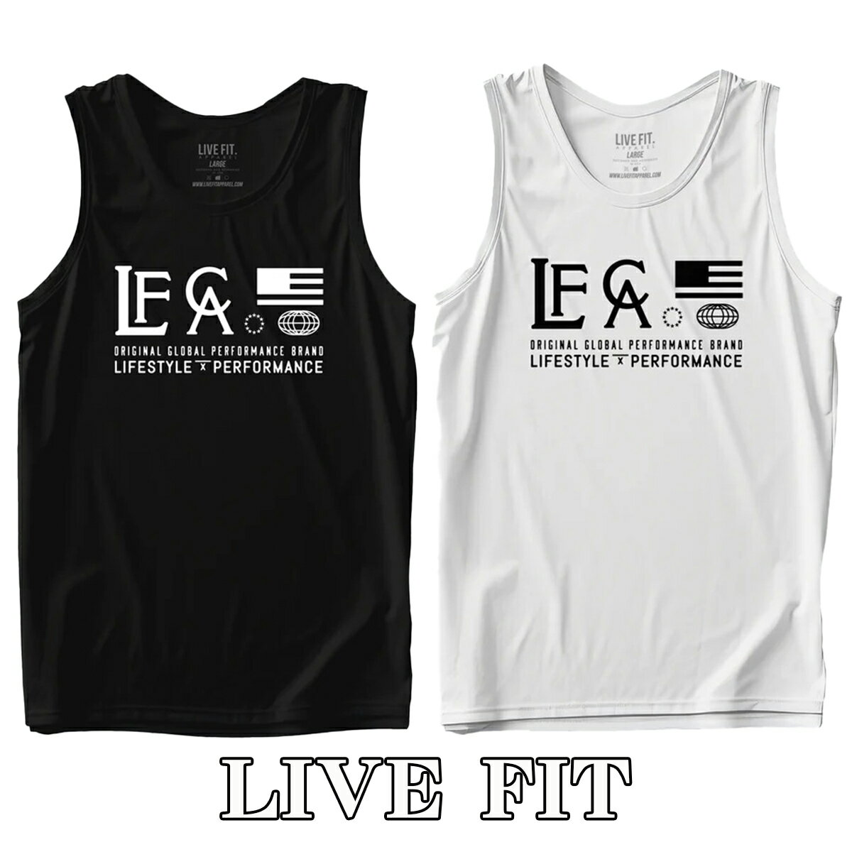 リブフィット タンクトップ LIVE FIT WORLDWIDE TRADEMARK TANK TOP トップス メンズ 筋トレ ジム ウエア フィットネス スポーツ トレーニング 正規品[衣類]ユ00582