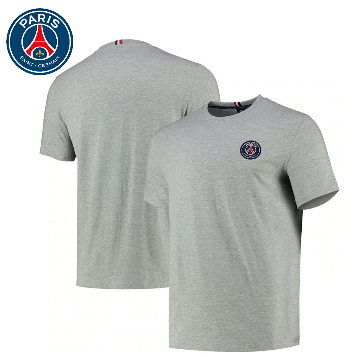 パリサンジェルマン PSG Tシャツ ロゴ 半袖 エッセンシャルクレストTシャツ-グレーマール-メンズ メンズ ユニセックス ナイキ NIKE ジョーダン 正規品 衣類