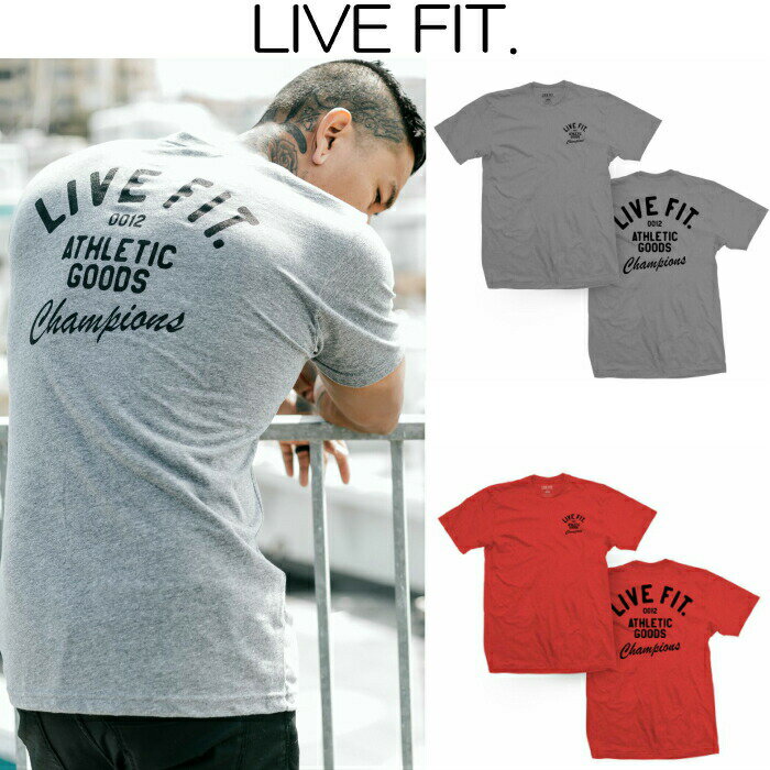 リブフィット LIVE FIT Athletic Goods Tee 半袖 Tシャツ メンズ 筋トレ ジム ウエア スポーツウェア 正規品 衣類