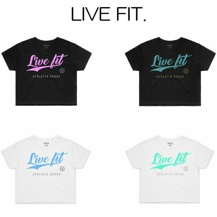 リブフィット LIVE FIT Stadium Crop Top 半袖 Tシャツ レディース 筋トレ ジム ウエア スポーツウェア 正規品[衣類] 1