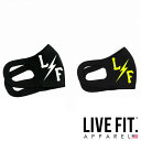 リブフィット LIVE FIT BOLT FACE MASK 3枚セット ブラック ネオプレン マスク ファッションマスク 洗える トレーニング用品 メンズ 筋トレ グッズ ジム 正規品