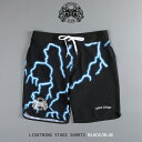 ダルクスポーツ サーフパンツ DarcSport 水着 ステージ ショーツ LIGHTNING STAGE SHORTS BLACK/BLUE メンズ ハーフパンツ 短パン フィジーカー 筋トレ ジム ウエア 正規品 衣類