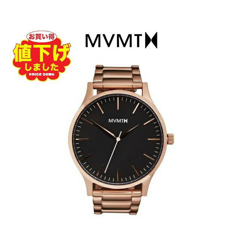 MVMT Watches エムブイエムティーウォッチ The 40 BLACK/ROSE GOLD 腕時計 メンズ クオーツ ウォッチ プレゼント 贈り物 新生活 記念日 ギフト フォーマル カジュアル ペアウォッチ