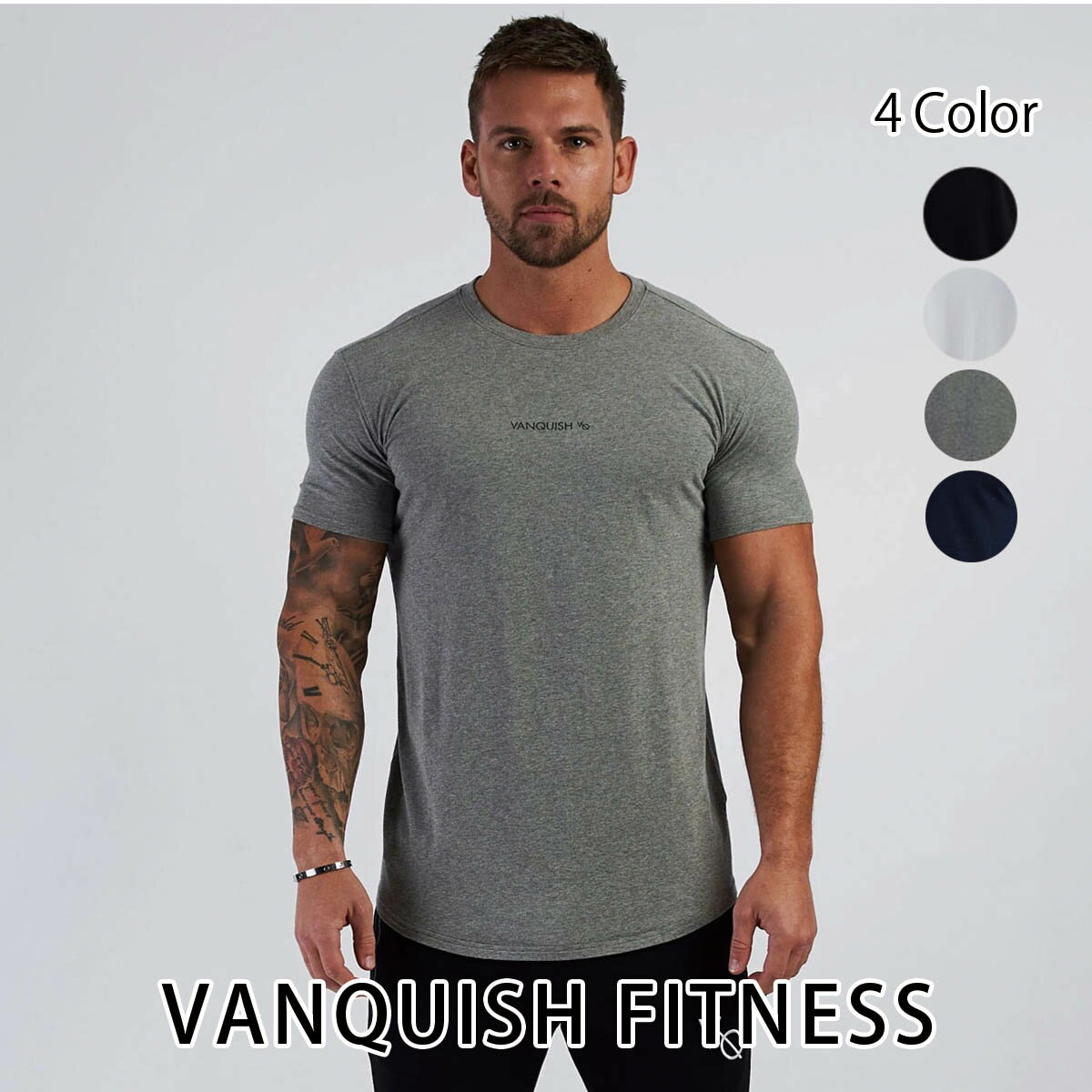 VANQUISH FITNESS ヴァンキッシュ フィットネス CORE MEN’S SHORT SLEEVED T SHIRT半袖 Tシャツ メンズ 筋トレ ジム ウエア スポーツウェア イギリス 正規品[衣類]