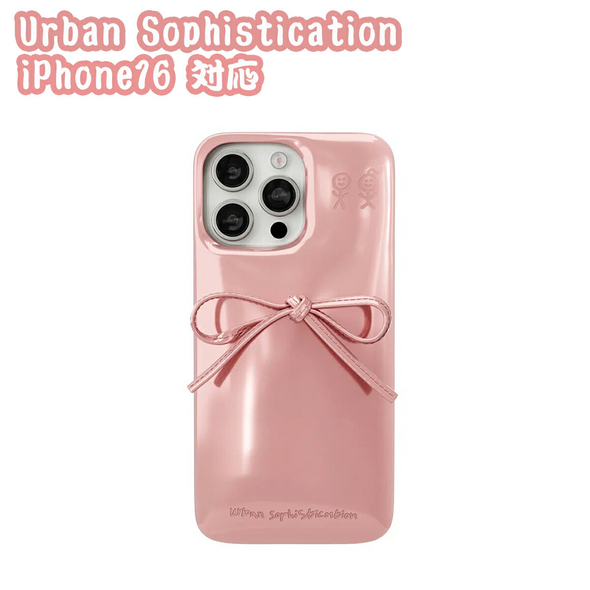 Urban Sophistication iPhone ケース アーバンソフィスティケーション iPhone16シリーズ The Soap Case - Delicate Bow in Ballerina スマホケース アイフォン カバー 携帯[スマホケース]ユ00582