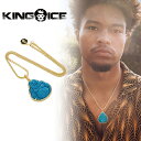 KING ICE LOACX lbNX `F[ TURQUOISE BUDDHA NECKLACE 14kS[h  WHITE GOLD lC[ANZT[]