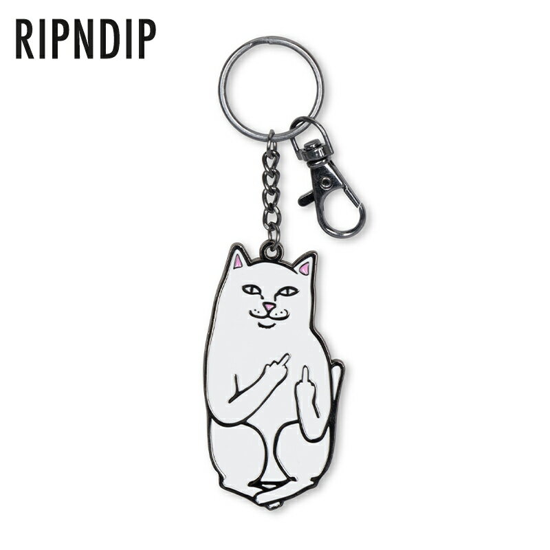 リップンディップ キーホルダー RIPNDIP アクセサリー Lord Nermal Key Chain キーチェーン かわいい ネコ 猫 スケーター ストリート メンズ ユニセックス Rip N Dip RND10180 [雑貨]