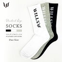 ソックス メンズ 靴下 ジム スポーツウエア WILLS FITNESS ウィルズ フィットネス スタンダードソックス くつした STANDARD LOGO SOCKS アンダーウェア 筋トレ トレーニング LIVE FIT ユ00582