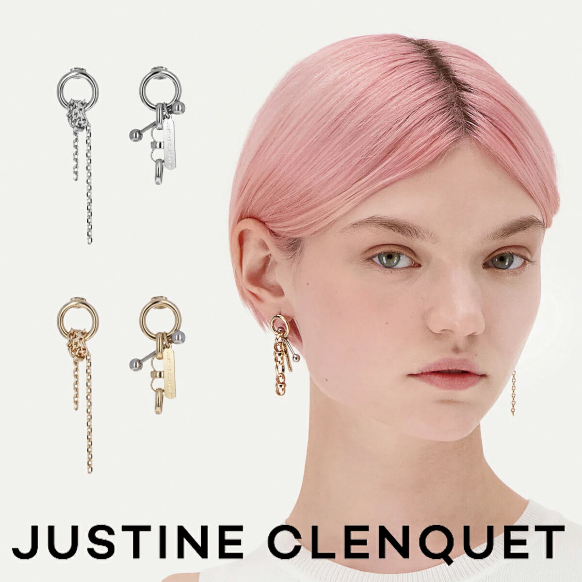 ジュスティーヌクランケ Justine Clenquet ステラ ピアス Stella earrings シルバー レディース メンズ ユニセックス パラジウム アクセサリー