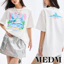 MEDM Tシャツ ミスターエンジョイダマネー アメリカンストリート Tシャツ 半袖 オーバーサイズ ロゴ LOGO ヒップホップ トレンド トップス メンズ レディース ユニセックスユ00582
