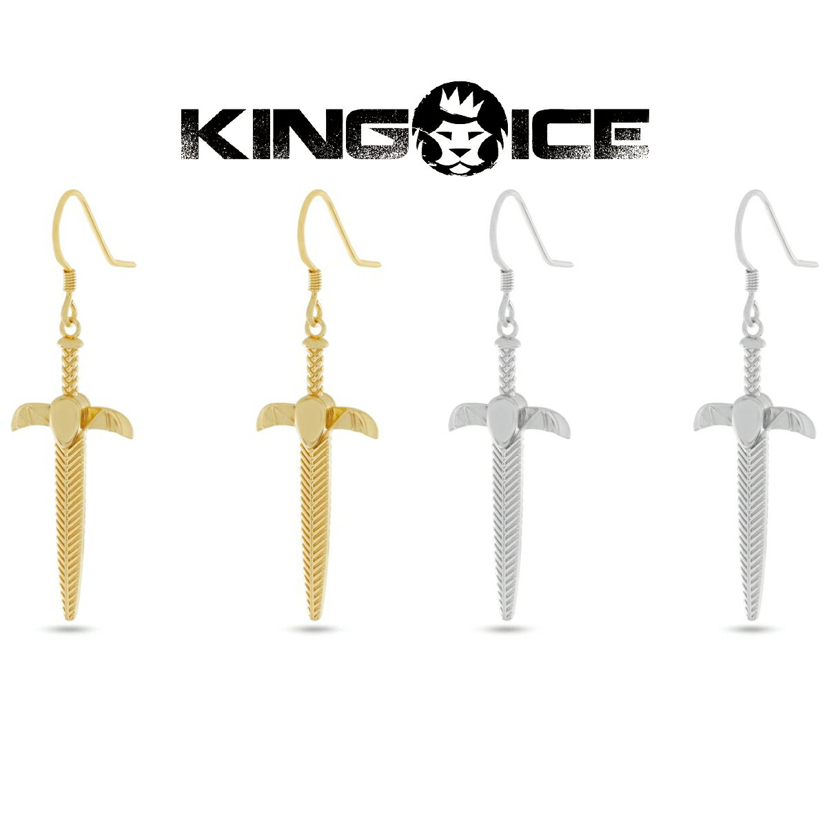 KING ICE LOACX sAX  HANGING DAGGER EARRINGS 14kS[h  Vo[ 2Zbg Y uh lC[ANZT[]