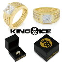 KING ICE LOACX w O PRINCESS-CUT SIGNET RING 14kS[h  WHITE GOLD Y uh lC[ANZT[]