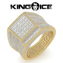 KING ICE LOACX w O CUBIST RING 14kS[h  WHITE GOLD Y uh lC[ANZT[]