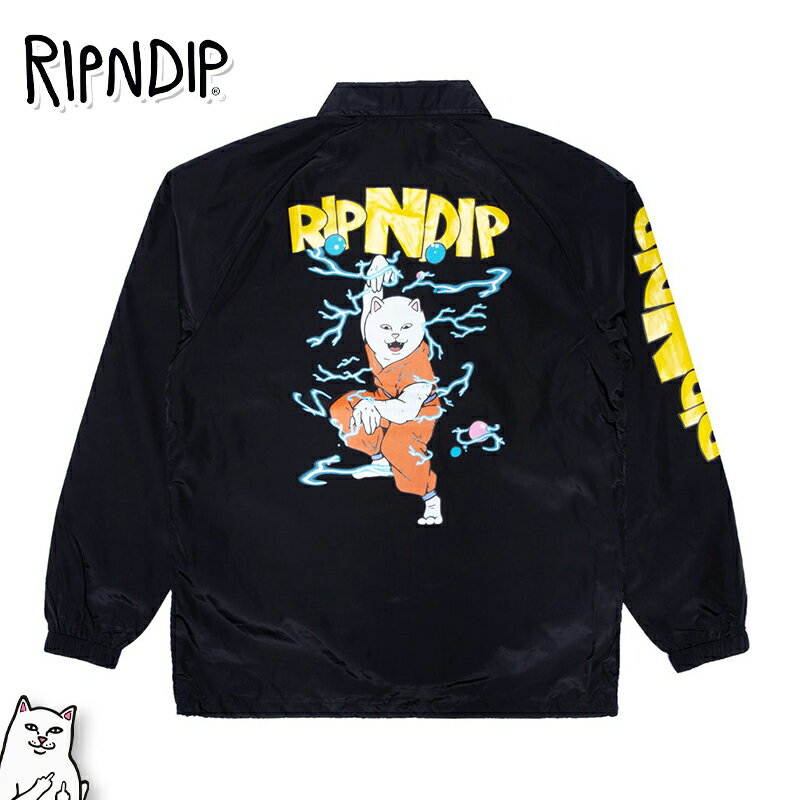 リップンディップ コーチジャケット メンズ リップンディップ RIPNDIP コーチジャケット Super Sanerm Coach Jacket ブラック 黒 ナイロンジャケット トップス アウター スケーター ストリート メンズ レディース Rip N Dip[衣類]