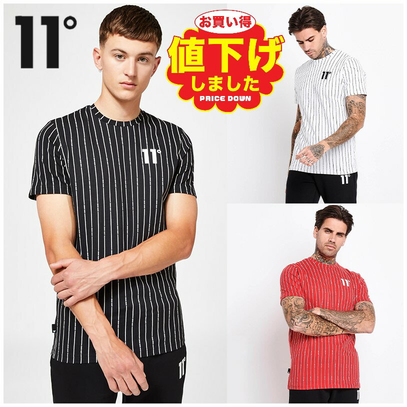 CufBO[Y 11Degrees TVc  Y Vertical Stripe Short Sleeve T-Shirt gbvX TbJ[ bV g[jO CMX[ߗ]