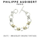 フィリップ オーディベール フィリップ オーディベール Philippe Audibert 24K DAVY BRACELET CHAINE VINTAGE デイビー ブレスレット シルバー ゴールド PhilippeAudibert レディース[アクセサリー]