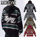 MEDM ジップ カーディガン セーター ミスターエンジョイダマネー 長袖 LOGO アメリカン ストリート ヒップホップ トレンド トップス メンズ レディー...