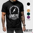 リブフィット LIVE FIT REGISTER TRADEMARK TEE Tシャツ 半袖 トップス メンズ 筋トレ ジム ウエア スポーツ 正規品