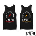 リブフィット LIVE FIT REGISTER TRADEMARK TANK タンクトップ ノースリーブ トップス メンズ 筋トレ ジム ウエア スポーツ 正規品