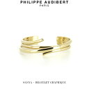 フィリップ オーディベール フィリップ オーディベール Philippe Audibert 24K SANNA BRACELET GRAPHIQUE サンナ ブレスレット ゴールド PhilippeAudibert レディース[アクセサリー]