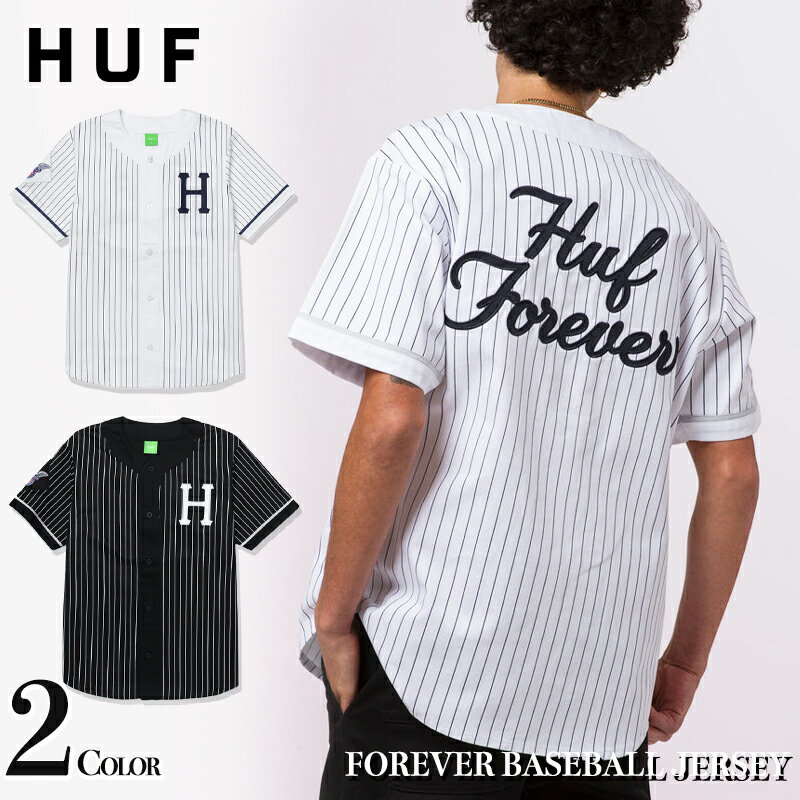 nt x[X{[Vc HUF TVc  FOREVER BASEBALL JERSEY W[W ubN zCg gbvX XP[^[ Xg[gn XP[g{[h lC Y Ki KN00340 [ߗ]