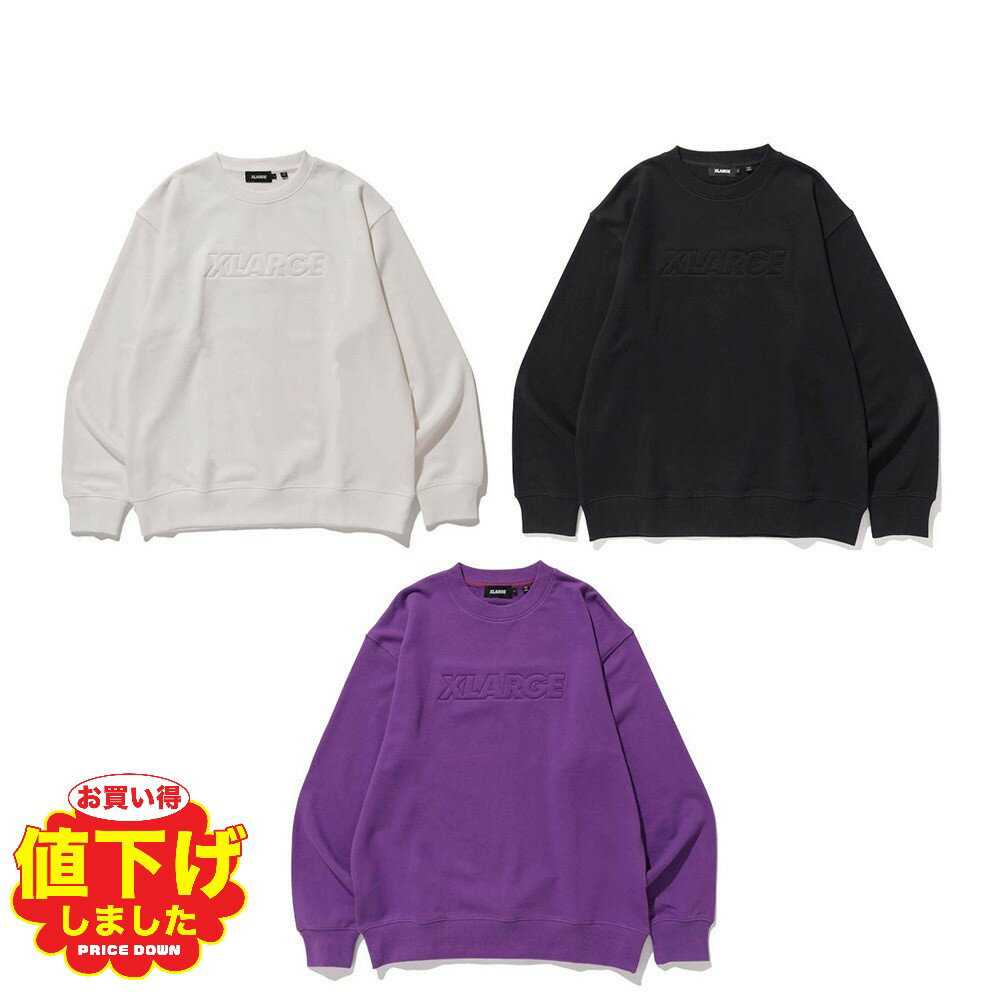 XLARGE スウェット エクストララージ PADDING STANDARD LOGO CREW NECK SWEAT 長袖 トレーナー ロゴ トップス ストリート メンズ ユニセックス 正規品 衣類