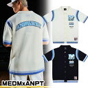 MEDMxANPT コラボ ウール カーディガン セーター ミスターエンジョイダマネー 半袖 LOGO アメリカン ストリート ヒップホップ トレンド トップス...