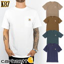 カーハート Tシャツ 半袖 ロゴ ポケT Carhartt ワークウェア K87 メンズ レディース 大きいサイズ 4種類 ユニセックス 