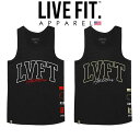 LIVE FIT リブフィット CENTURY TANK ノースリーブ タンクトップ トップス メンズ 筋トレ ジム ウエア スポーツウェア 正規品 衣類