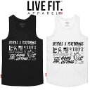 LIVE FIT タンクトップ リブフィット DOODLES TANK 半袖 トップス メンズ 筋トレ ジム ウエア フィジーク スポーツ 正規品[衣類]